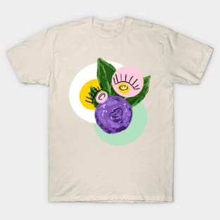 blueberry on the round T-Shirt